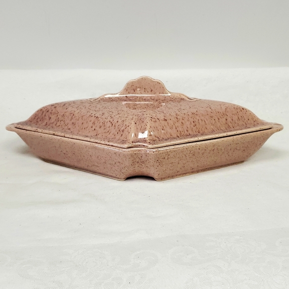 -MCM California Pottery pink ceramic covered serving /trinket/candy dish - Picture 7 of 9